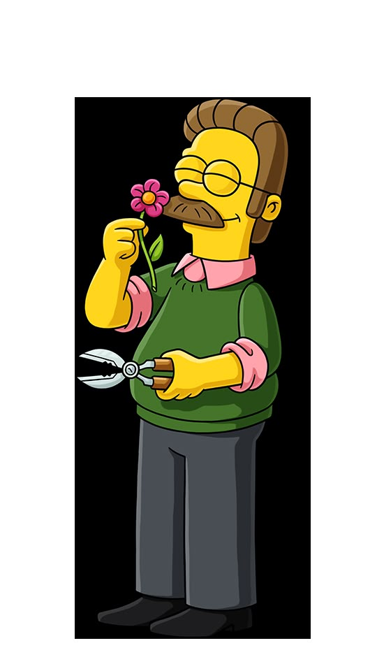 Nedward "Ned" Flanders Ned Flanders Fanart, Simpsons Characters Art, Flanders Simpsons, The Simpsons Characters, Simpsons Party, Simpson Tv, Ned Flanders, Simpsons Drawings, Simpsons Characters