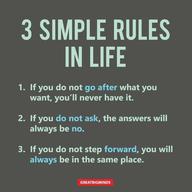 the three simple rules in life that you can use to learn how to do something