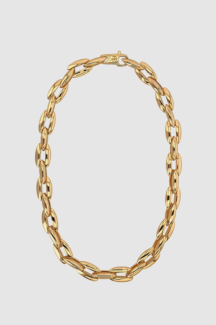 Oval Link Necklace - Gold Silver Bra, Stealth Wealth, Midlife Fashion, Gold Jewelry Aesthetic, 2023 Wardrobe, Minimalist Accessories, Fashion Moodboard, Prom Jewelry, Jewelry Aesthetic