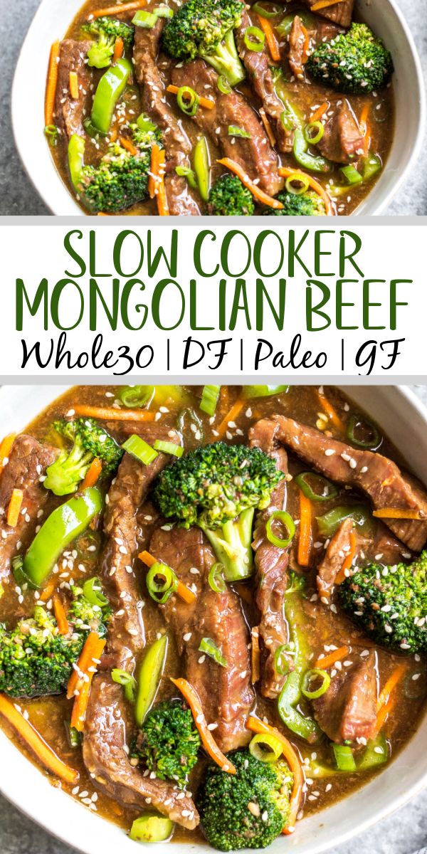 this slow cooker beef and broccoli dish is ready to be eaten