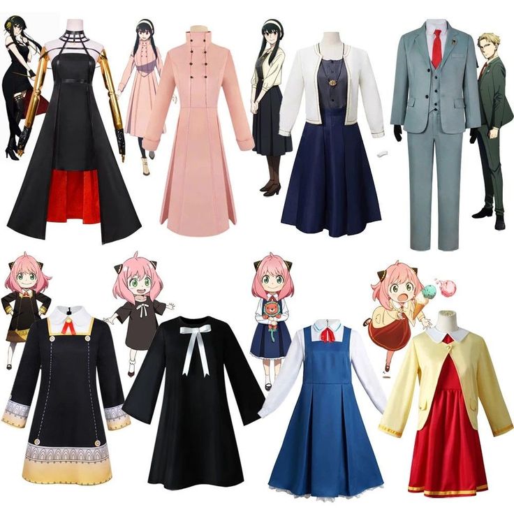 Anime Cosplay Anya, Fandom Outfits, Anime Cosplay Costumes, Anya Forger, Fancy Dresses Long, Harley Quinn Cosplay, A Hairstyle, Anime Inspired Outfits, Spy Family