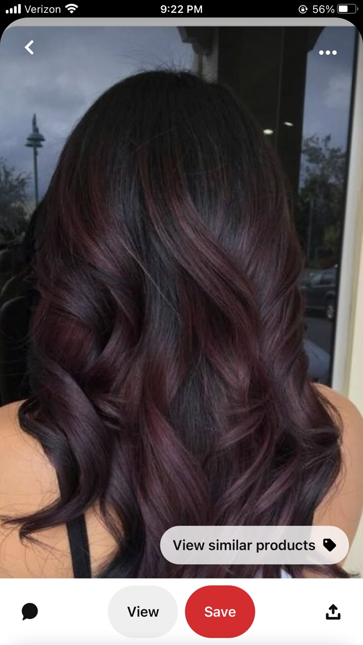 Black Cherry Hair, Red Balayage Hair, Wine Hair Color, Hairstyles Brunette, Brunette Hairstyles, Color For Black Hair, Anti Aging Skin Care Products, Black Hair Balayage, Wine Hair