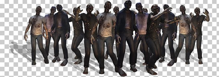 the walking dead character is standing in front of several other people, with their hands on their hipss