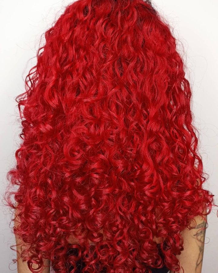 Bright Red Curly Hair, Cool Curly Hair, Kori Anders, All Types Of Braids, Bright Red Hair Color, Red Hair Tips, Blue Canary, Starfire Dc, Exotic Hair Color