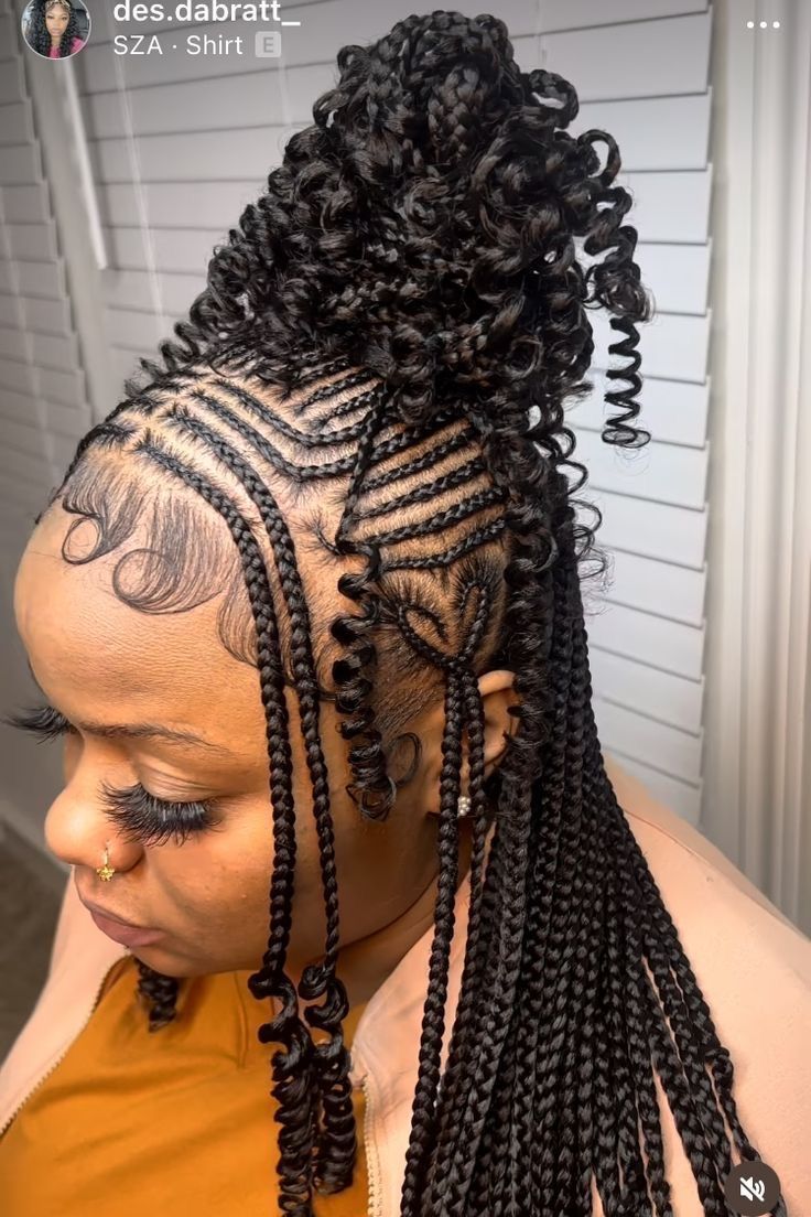 Fulani Braids With Bun, Fulani Braids Bun, Braids 2023 Trends, Braided Hairstyles For Sports, Haircut Natural Hair, Cute Hairstyles Braids, Kids Braids Hairstyles, Braid Buns, Braids Designs