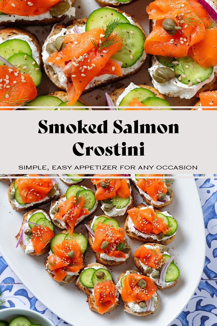 smoked salmon crostini is an easy appetizer for any occasion