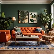 a living room filled with furniture and plants