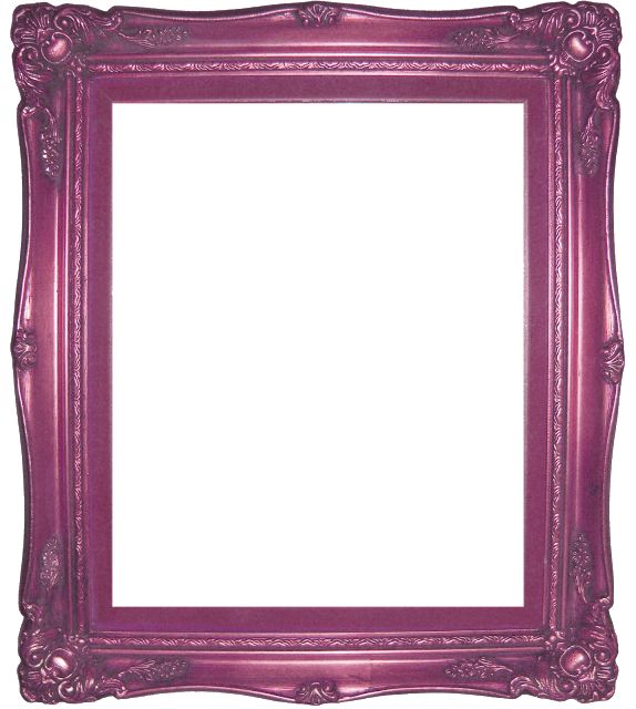 an ornate purple frame on a white background