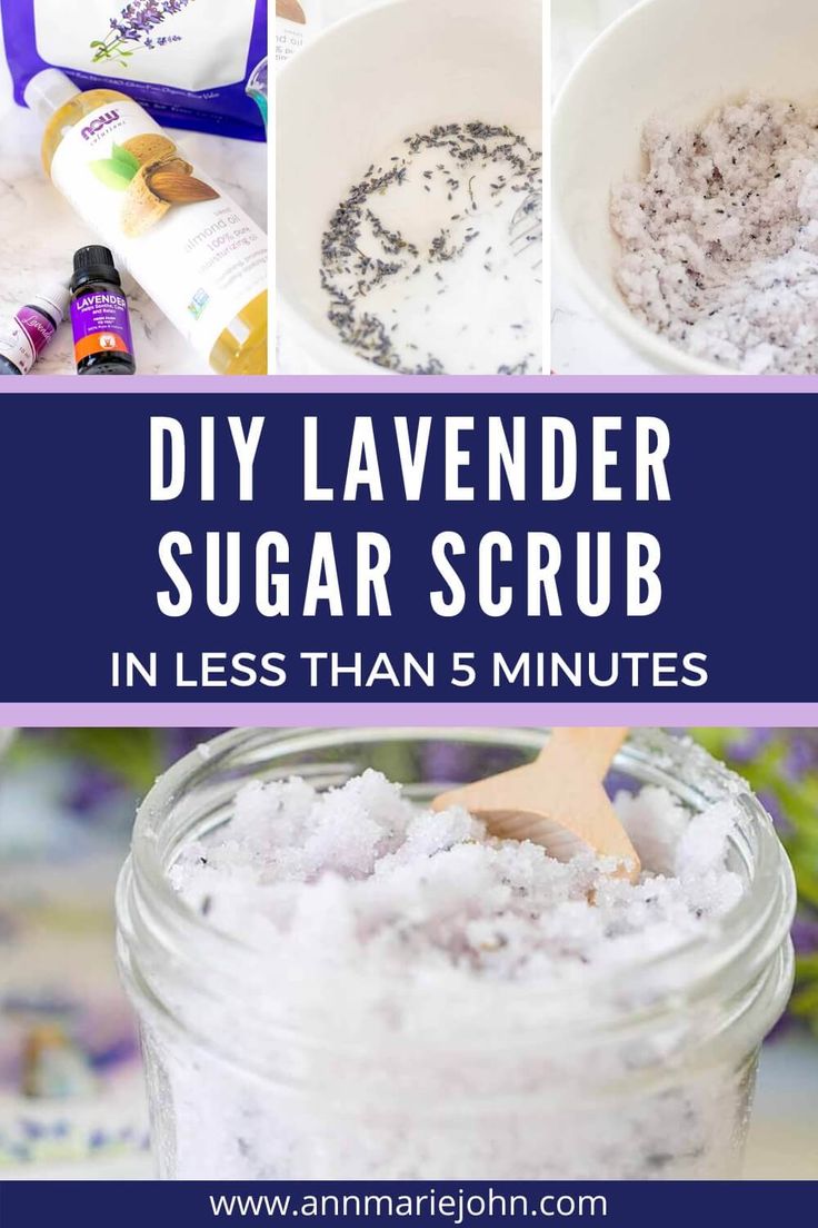 diy lavender sugar scrub in less than 5 minutes