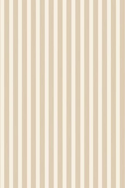 a beige and white striped wallpaper with vertical stripes on the bottom half of it