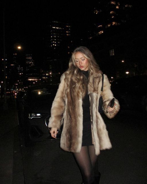 faux fur coat inspo, winter coats, fur coat outfits, fashion inspo, fur coat inspo, winter faux coat inspo, cold outfits, coats inspo, going out outfits, date night outfit Fur Coat Outfit, Chique Outfit, New York Outfits, Cold Outfits, Mob Wife, Wife Life, Night Out Outfit, Winter Fits, Dinner Outfits