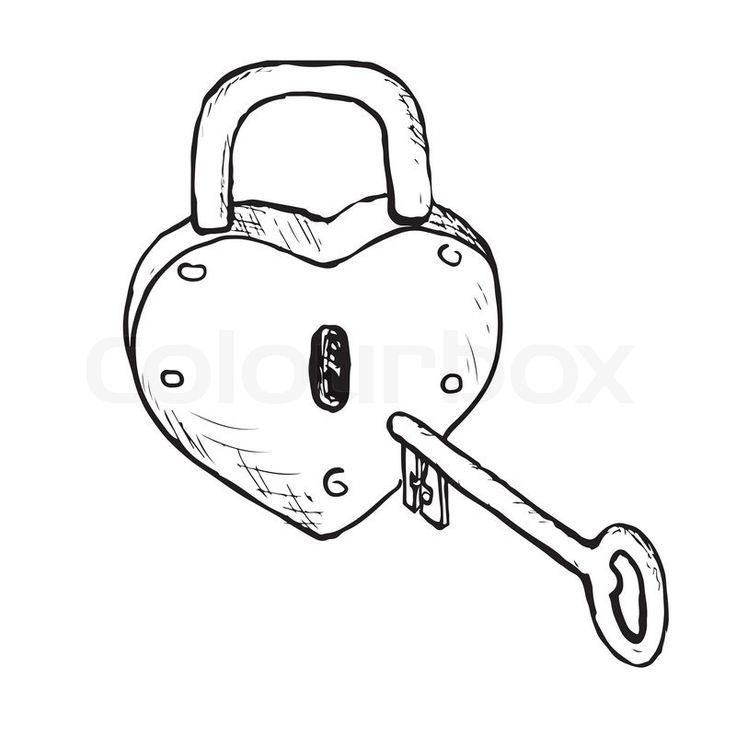 a heart shaped lock with a key hanging from it