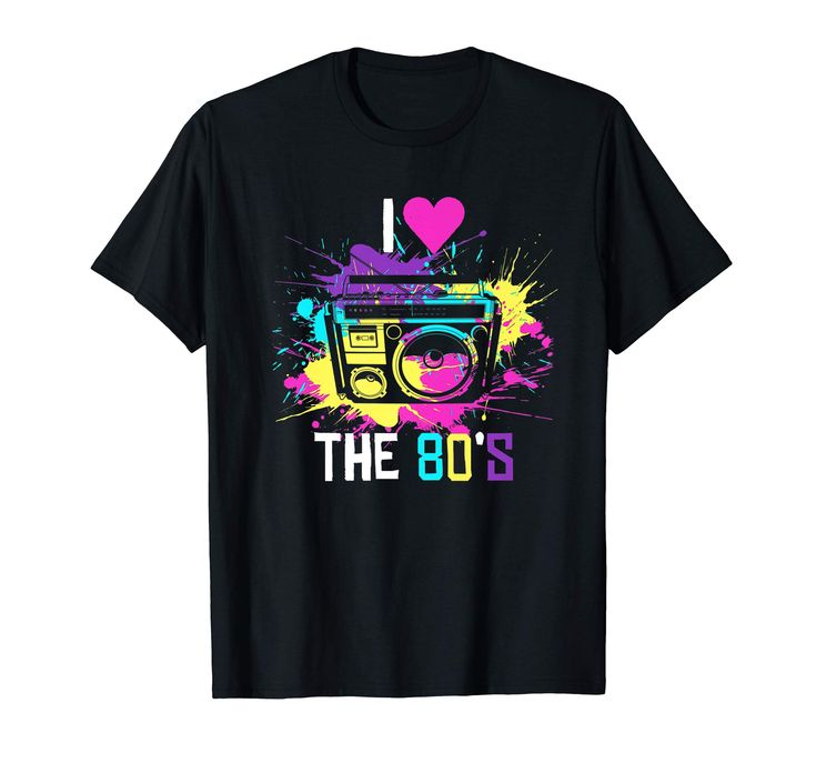 I Love the 80s Boombox T-shirt for Adults Huge Clothes, I Love The 80s, Rainbow Leopard Print, T Shirt World, Vintage Gifts Ideas, Rainbow Leopard, Duck Dynasty, Latest T Shirt, Vintage Birthday