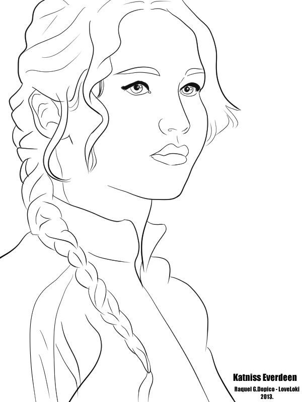 a drawing of a woman with long hair and braids