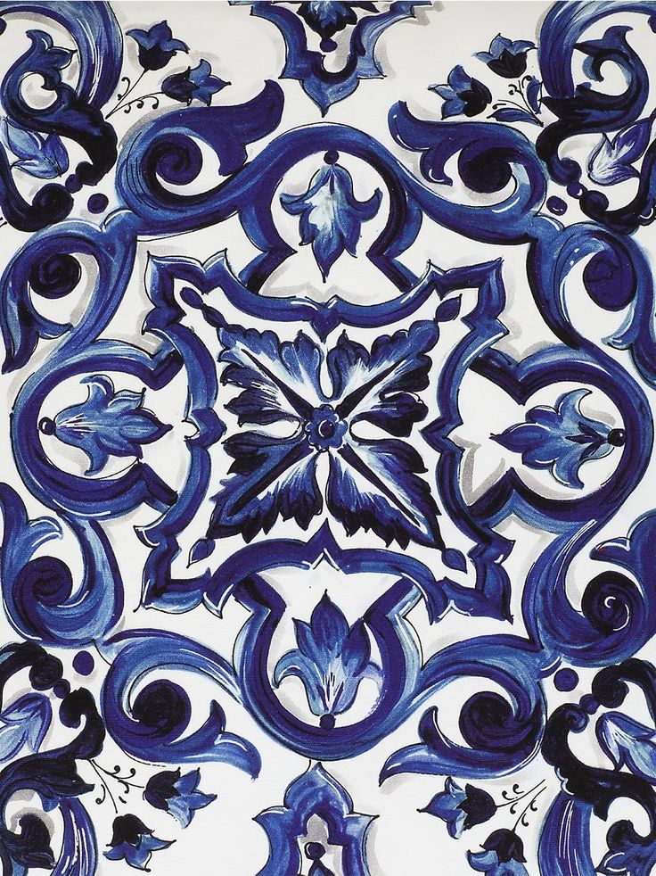 an artistic blue and white tile design