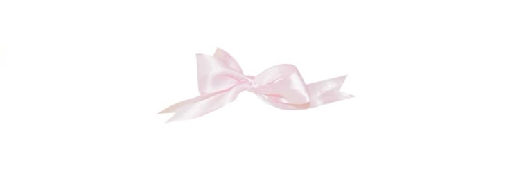 a small pink bow on a white background