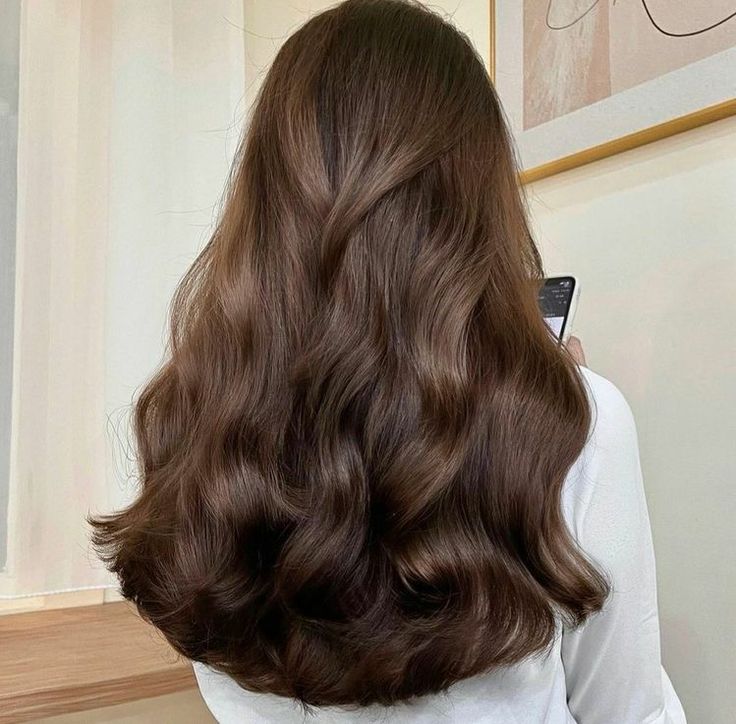 Cocoa Highlights On Brown Hair, Bellami Flex Weft, Medium Brown Hair Aesthetic, Chestnut Hair Color Dark, Rich Brown Hair Color For Pale Skin, Warm Dark Brown Hair, Cocoa Brown Hair, Old Money Brown, Dark Chestnut Brown Hair