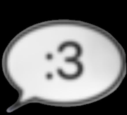 a white speech bubble with the number three in it