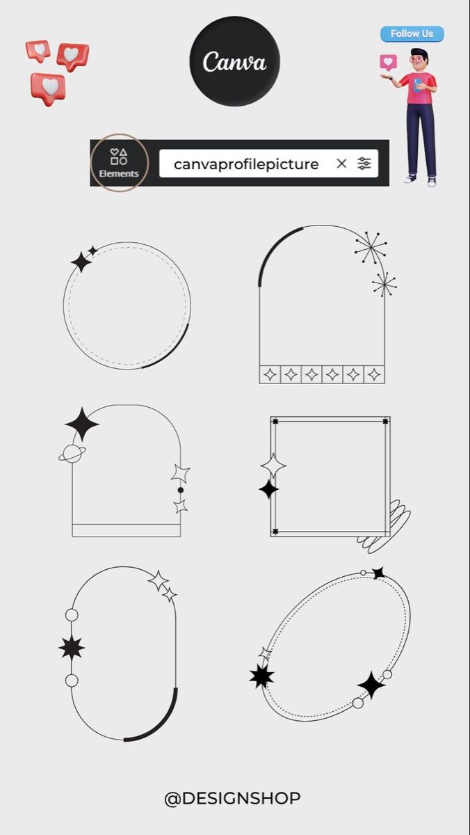 an image of the back side of a computer screen with different shapes and sizes on it