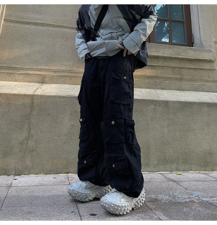 价格：13.95 Y2k Blue Aesthetic, Pants Low Waist, Sweatpants Wide Leg, Men Sweatpants, Wide Leg Joggers, Women Cargo Pants, Oversized Outfit, Trouser Outfits, Track Suit Men