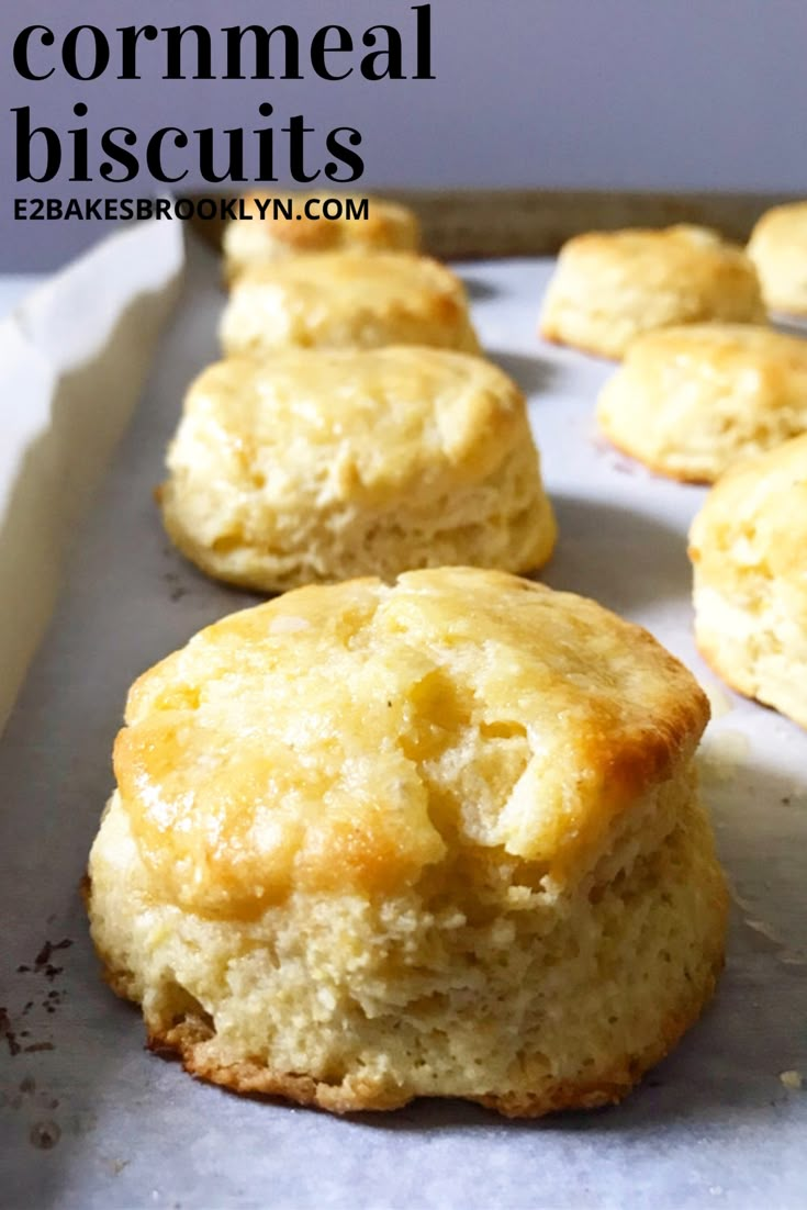 several biscuits on a baking sheet ready to be baked in the oven or served for lunch