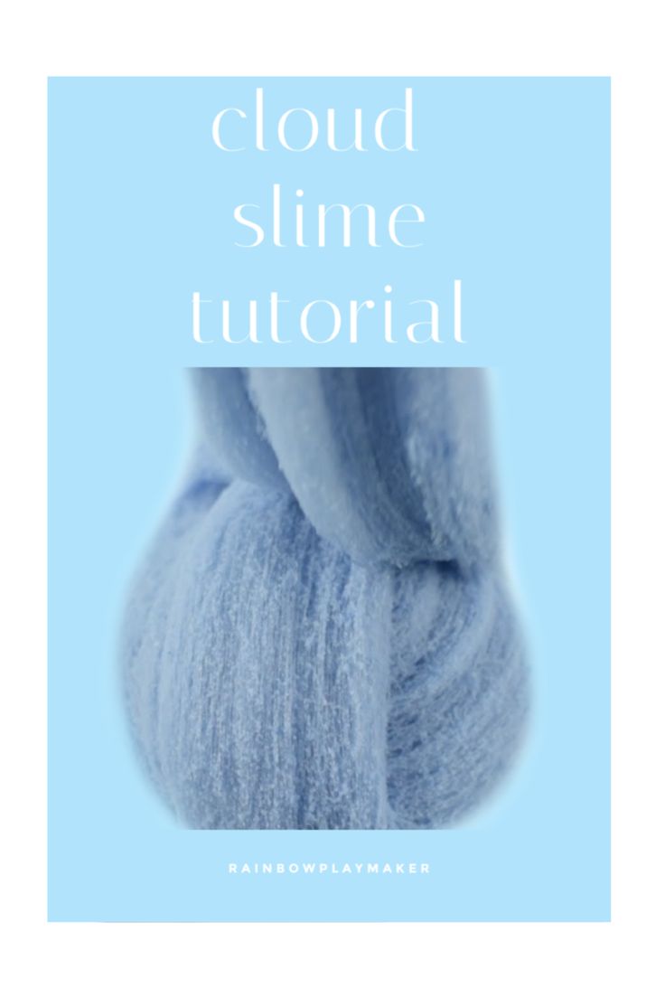 a blue book cover with text that reads cloud slime yarn, and an image of the