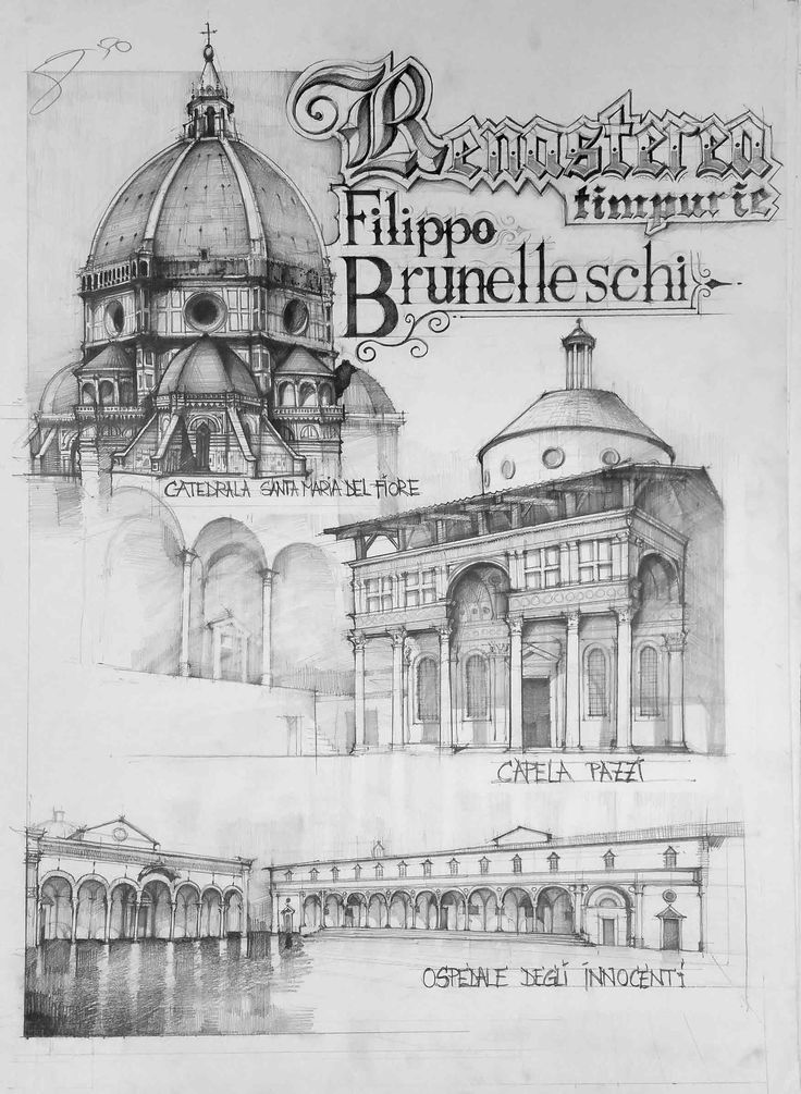 three drawings of different buildings in black and white, with the words bewerth