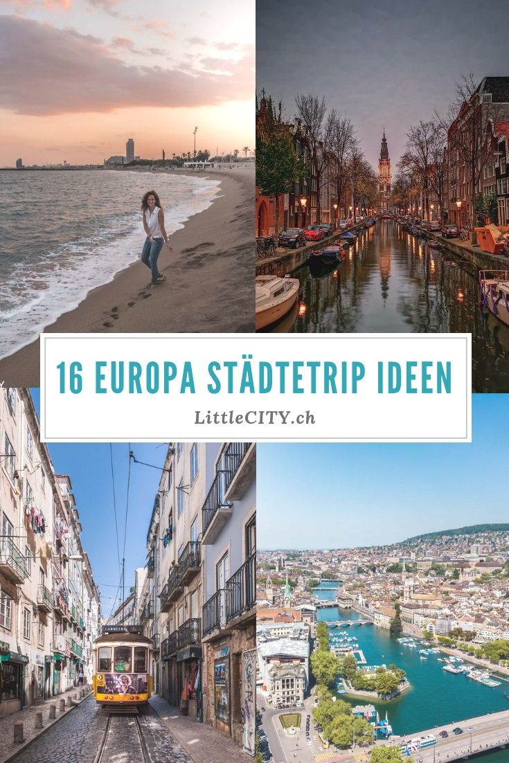 the european city is surrounded by water and buildings, with text overlay that reads 16 europe stadtemp iden