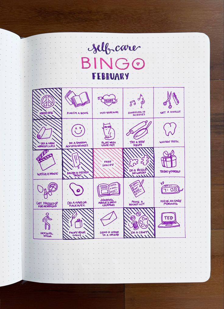 an open notebook with the words, life - care and other things on it in purple ink