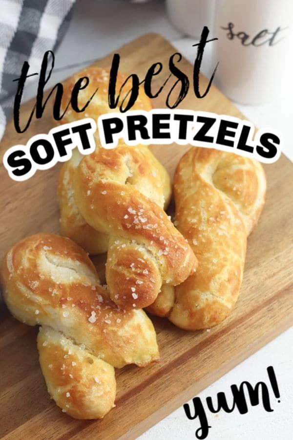 the best soft pretzels on a cutting board