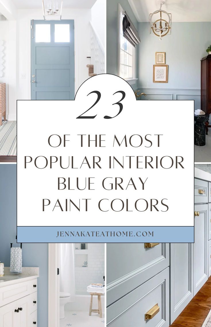 the most popular interior blue gray paint colors