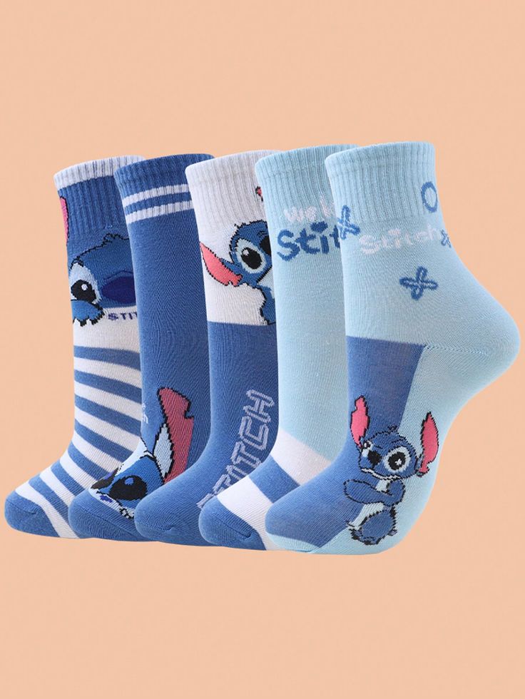 5 Pairs Men's Funny Stitch Design Casual Crew Socks Multicolor    Fabric Animal,Cartoon,Striped Crew Socks   Men Socks, size features are:Bust: ,Length: ,Sleeve Length: Funny Stitch, Men Socks, Socks Men, Cropped Leather Jacket, Animal Cartoon, Spring Summer Trends, Tailored Shorts, Funny Socks, Fabric Animals