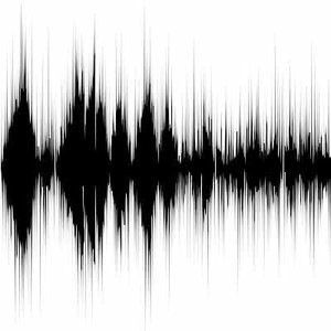 an abstract black and white sound wave