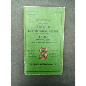 an instruction manual for the singer electric sewing machine