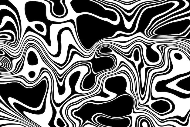 an abstract black and white background with wavy lines