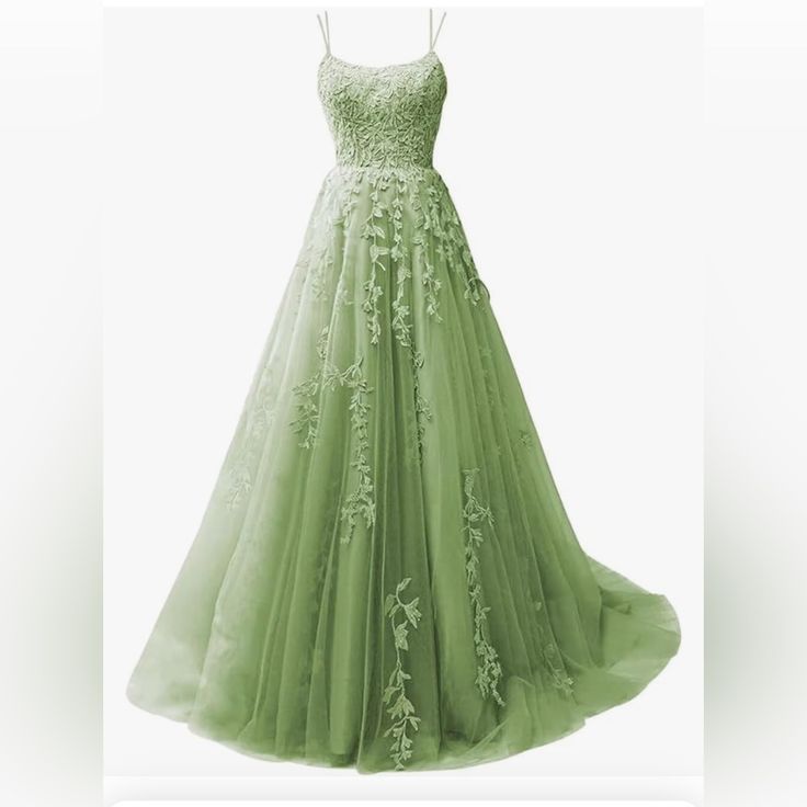 Brand New Still In Bag. Beautiful Light Green With Embroidery. Size 0 Petite. Ordered For A Quinceaera But Found Another In Size 00. Would Be An Amazing Prom, Homecoming, Or Bridesmaid Dress. Wedding Dress With Green Embroidery, Tinkerbell Inspired Dress, Light Green Sweet 16 Dress, Elegant Green Wedding Dress, Light Green Dress Long, Light Green Dress Short, Light Green Prom Dresses, Green Tulle Prom Dress, Light Green Prom Dress