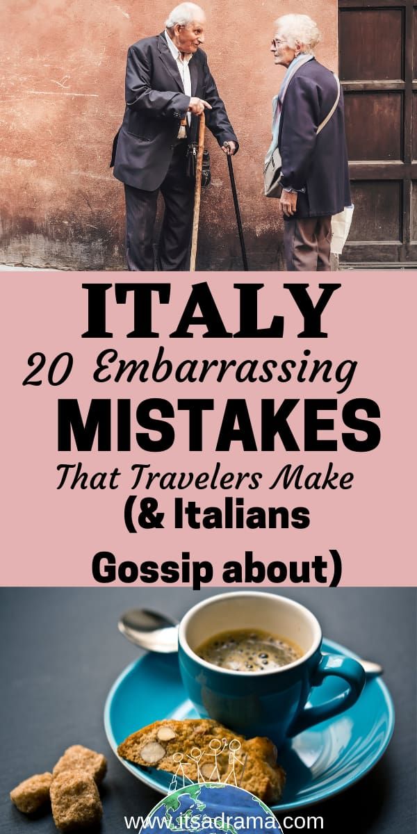 two men standing next to each other in front of a building with text that reads italy 20