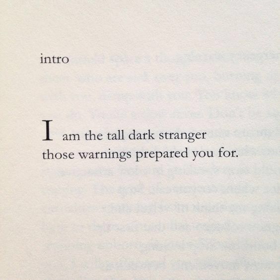 the text is written in black and white on a piece of paper that says i am the dark strange those warnings prepared you for