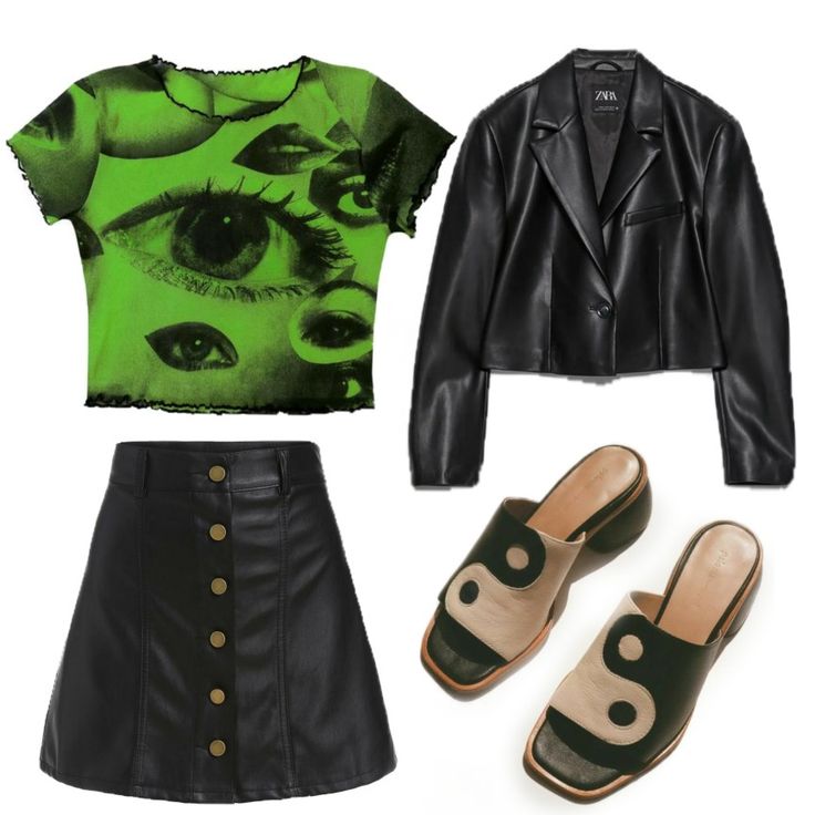 Green Outfits, Punk Outfits, Green Outfit, Work Attire, Green, Quick Saves, Clothes