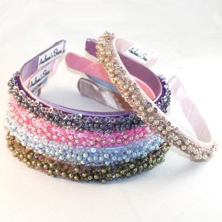 Fiona Beaded Headband By Andrea's Beau | Girls Beaded Headband Flower Girl Headpiece, Head Wreath, Beaded Headband, Head Bands, Girls Headbands, Hair Band, Fascinator, Headpiece, Flower Girl