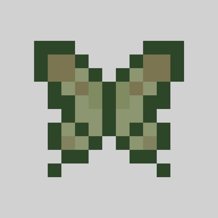 an image of some sort of pixel style object on a gray background with green and brown squares