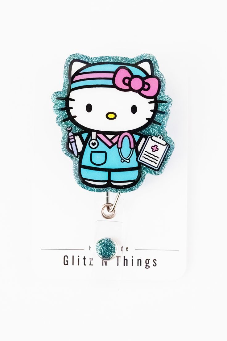 a key chain with a hello kitty on it