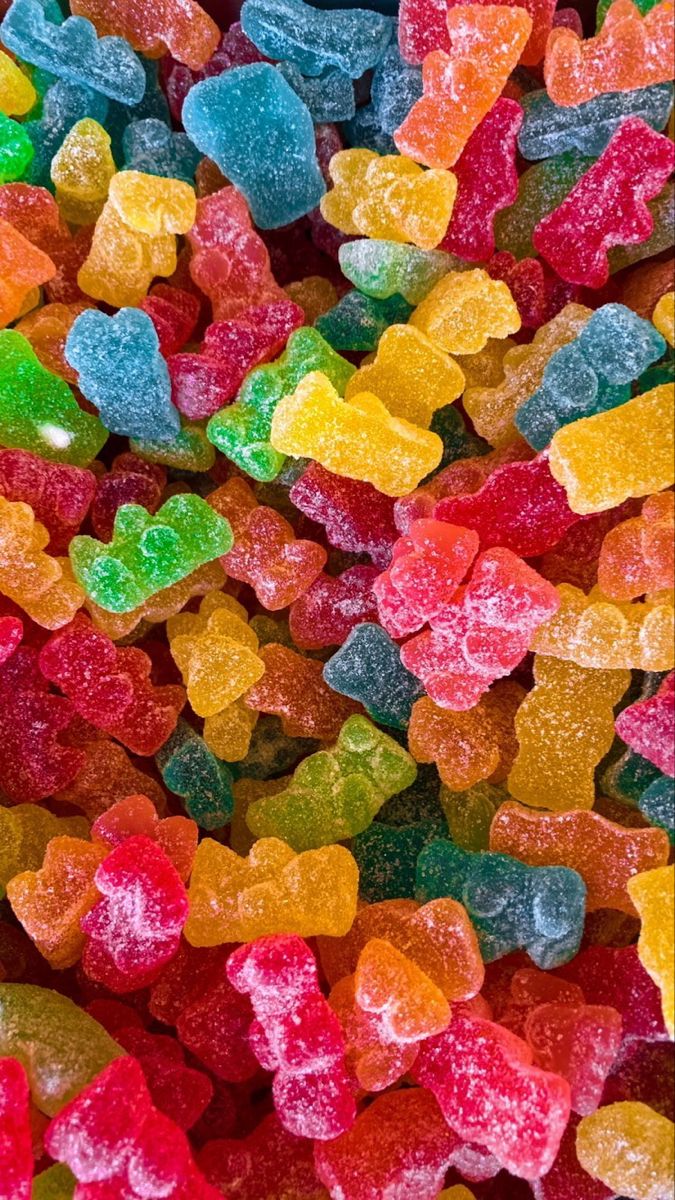 many gummy bears are in the pile together