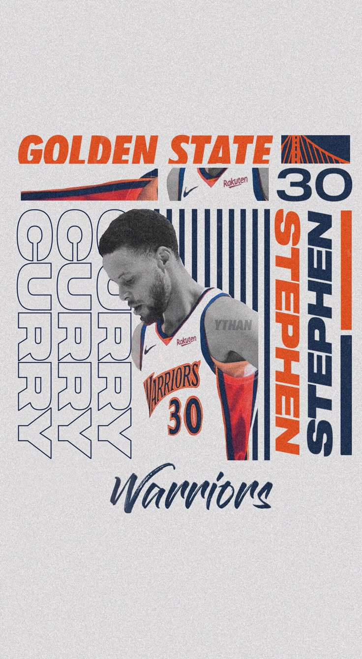 the golden state warriors are celebrating their 30 - year anniversary with this poster featuring stephen curry