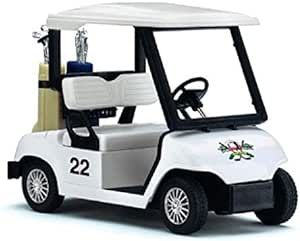 a white golf cart with the number 22 on it