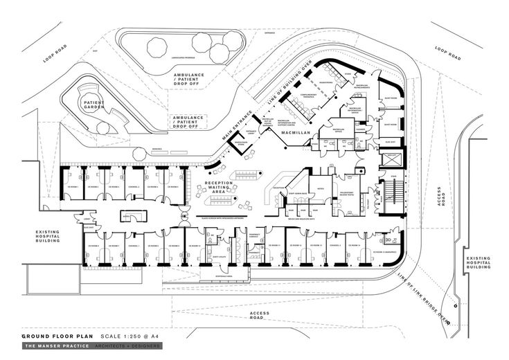 the floor plan for an office building with several floors and two levels, including a second level