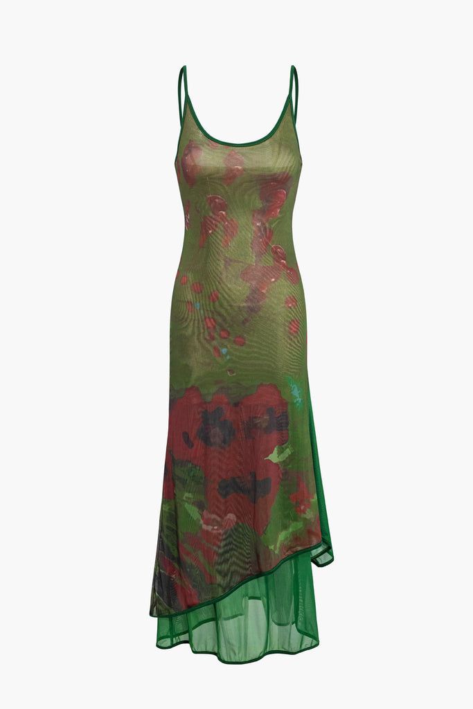 Floral Print Mesh Layer Slip Midi Dress Baddie Dresses, Visionary Fashion, Slip Midi Dress, Outerwear Trends, Media Screen, Future Outfit, Fantasy Gowns, Sheer Fabric, Knitwear Tops