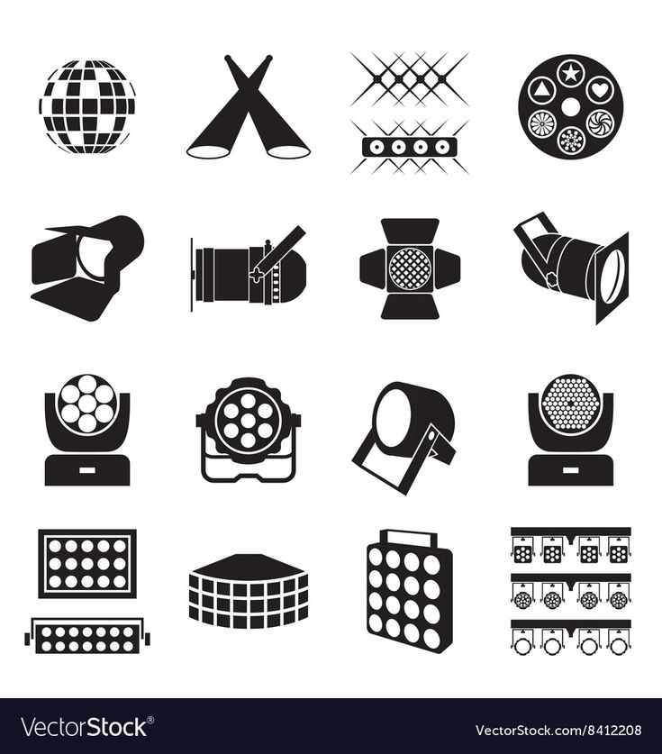 black and white icons depicting different types of objects in the form of an object, such as