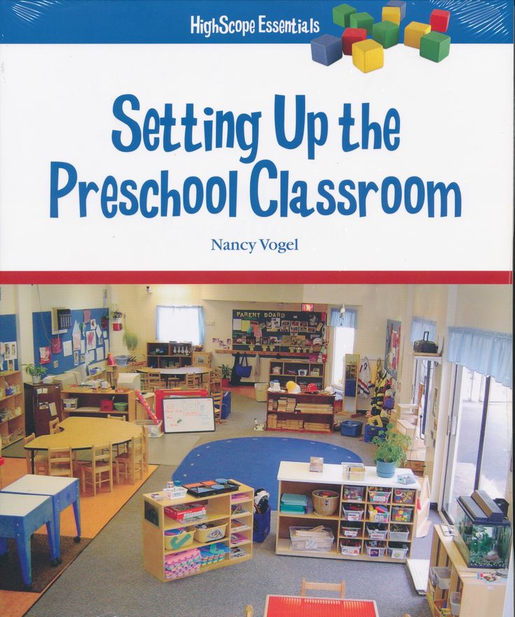 a book cover for setting up the preschool classroom