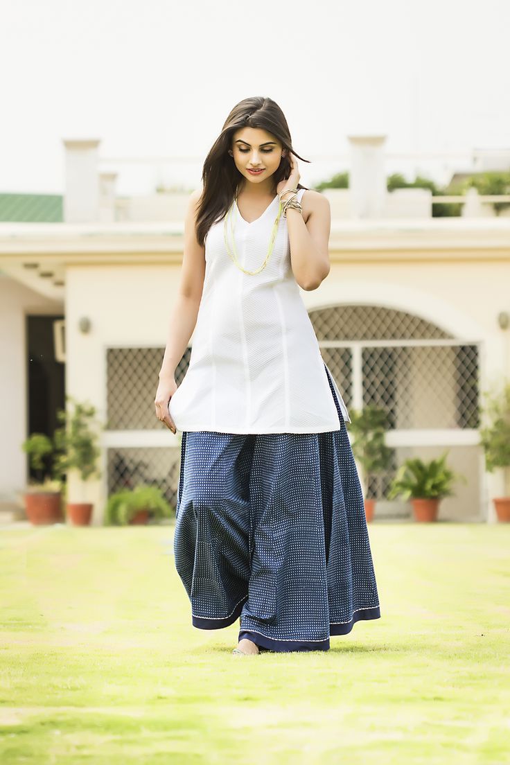 Palazzos. Fabindia Types Of Palazzo, Different Types Of Kurtis, Kurtis For Women, Cotton Kurtis, Colors Combinations, Famous Dress, Simple Kurti Designs, Cotton Kurti Designs, India And Pakistan